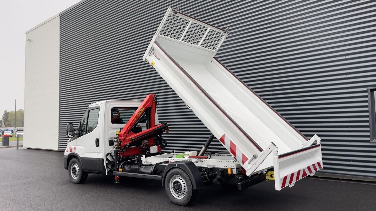 Iveco DAILY 35S14H 3750 2.3 136ch Benne Alu JPM + Grue PK 2900
