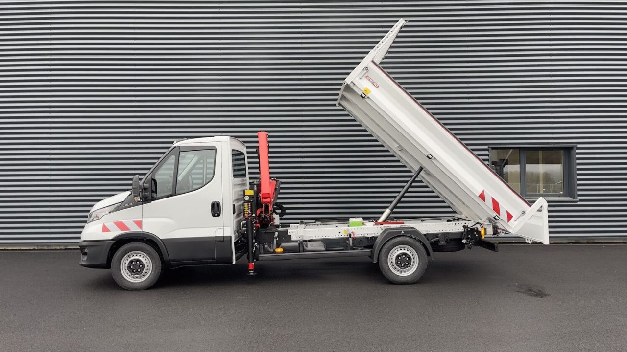 Iveco DAILY 35S14H 3750 2.3 136ch Benne Alu JPM + Grue PK 2900