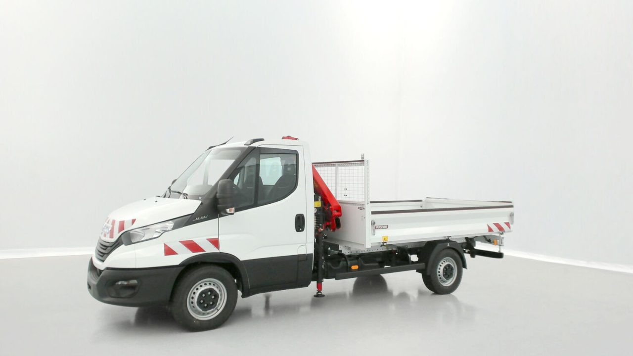 Iveco DAILY 35S14H 3750 2.3 136ch Benne Alu JPM + Grue PK 2900