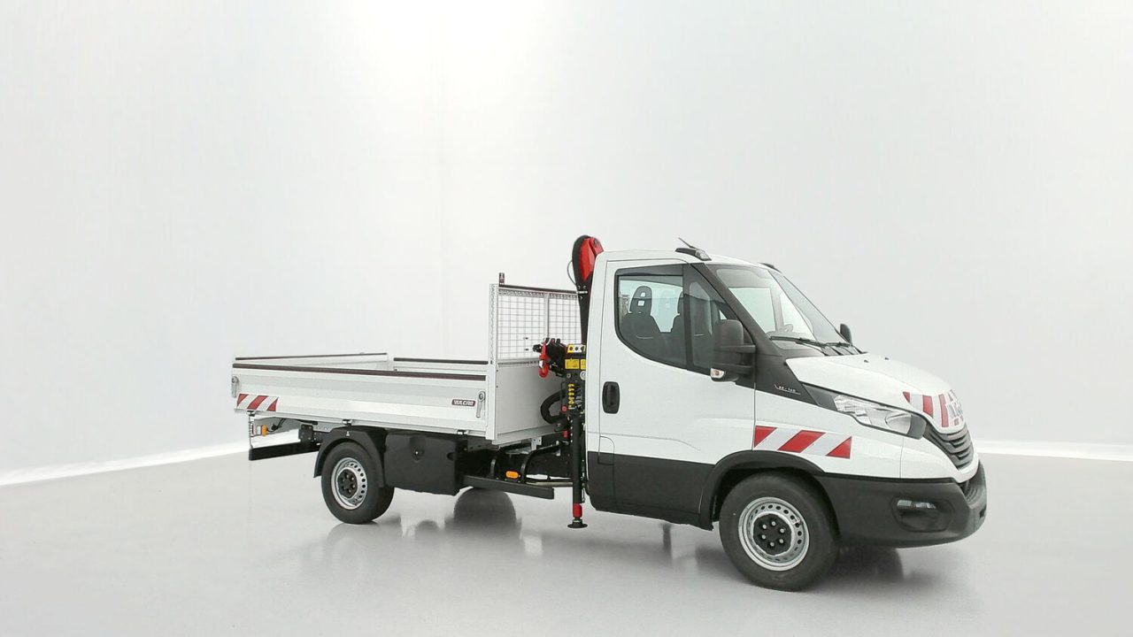Iveco DAILY 35S14H 3750 2.3 136ch Benne Alu JPM + Grue PK 2900
